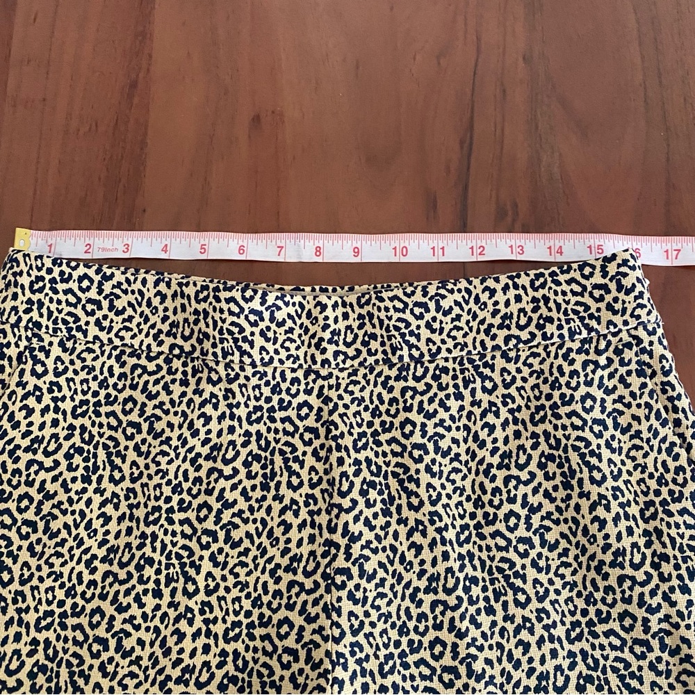 J.Crew leopard cheetah basket weave shorts dressy resort 10 linen nwt retro - Picture 2 of 5